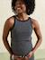 Nursing clothes long tank top dress black 