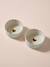 Pack of 2 scalloped ceramic bowls ecru 