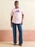 Organic cotton nursing clothes short-sleeved T-shirt rose 