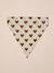 Cotton dog bandana chequered beige+printed brown+printed white 