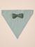 Striped cotton dog bandana sage green 