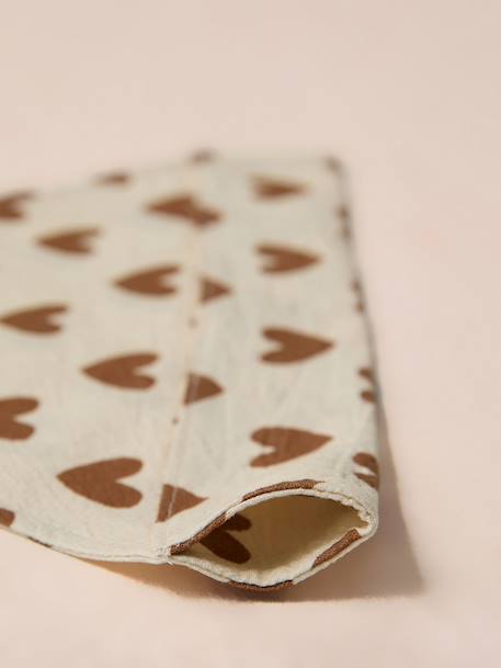 Cotton dog bandana chequered beige+printed brown+printed white 