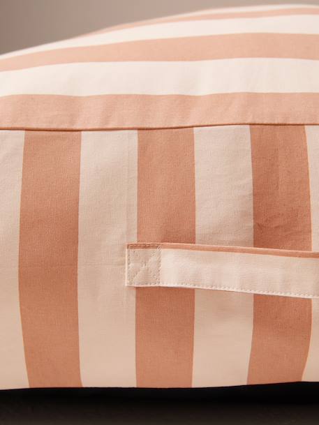 Cotton mattress cover for rectangular mattresses chequered blue+striped white 