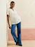 Maternity blouse with V-neck ecru 