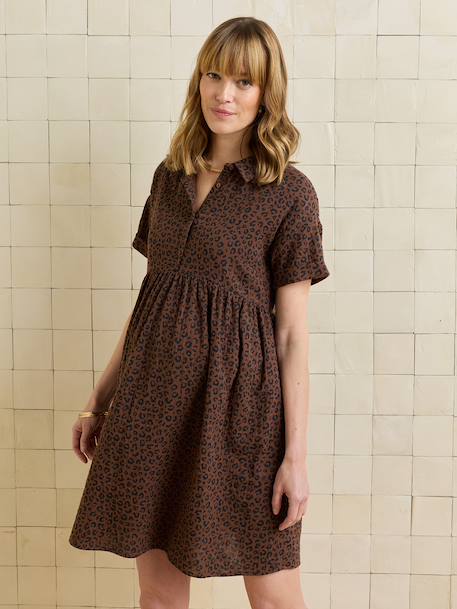 Maternity shirt dress chocolate 