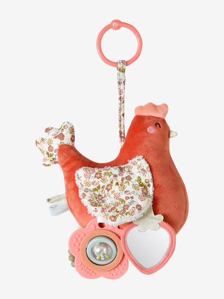 Hanging hen soft toy orange 