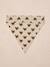 Cotton dog bandana chequered beige+printed brown+printed white 