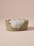 Felted animal basket with sherpa cushion beige 