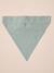 Striped cotton dog bandana sage green 