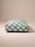 Cotton mattress cover for rectangular mattresses chequered blue+striped white 