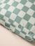 Cotton mattress cover for rectangular mattresses chequered blue+striped white 