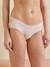 Pack of 3 maternity briefs in organic cotton lace pale pink 