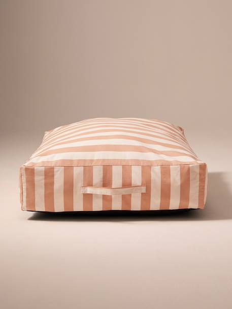 Cotton mattress cover for rectangular mattresses chequered blue+striped white 