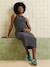 Nursing clothes long tank top dress black 