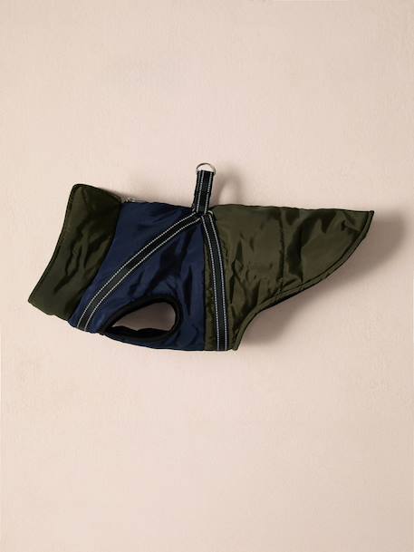 Lightweight jacket with dog zip and harness caramel 