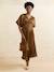 Satin maternity maxi dress bronze 