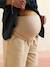 Maternity shorts in twill beige 
