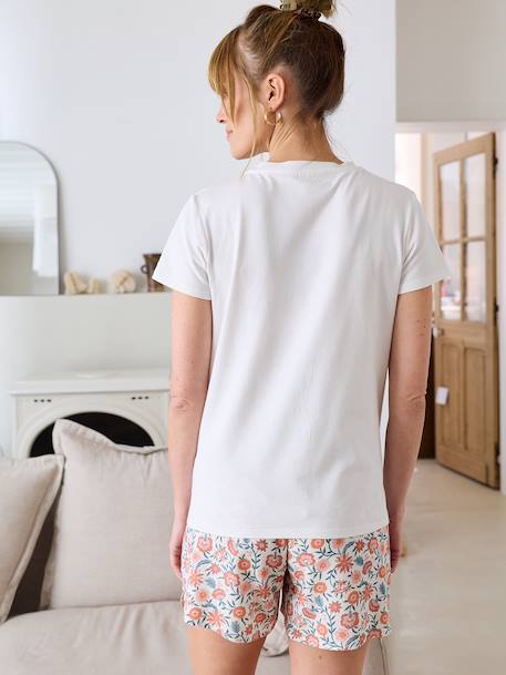 4-Piece Loungewear Set, Maternity & Nursing Special BLUE DARK ALL OVER PRINTED+sage green 