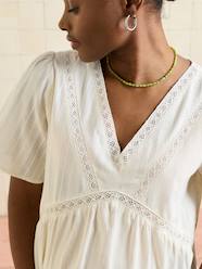 -Maternity blouse with V-neck