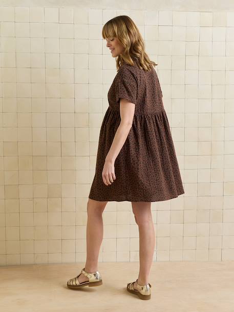 Maternity shirt dress chocolate 