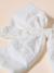 Embroidered animal cotton bow tie beige 