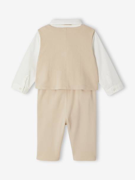 4-piece ceremony set for baby boys beige 