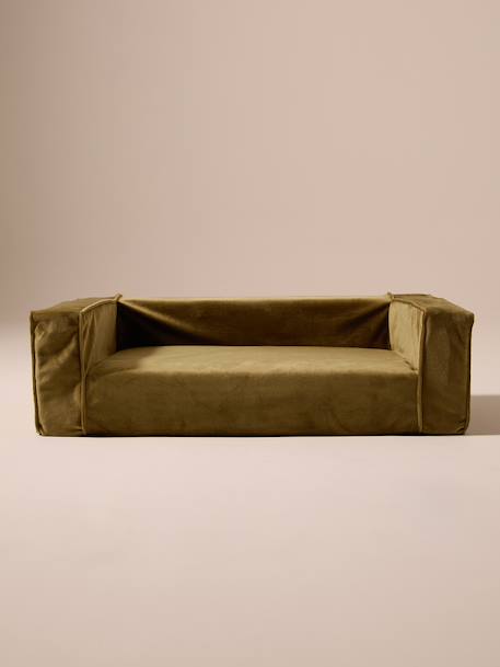 Medium velvet dog sofa bronze 