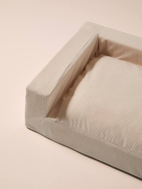 Corduroy medium dog sofa ecru 