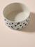 Ceramic Dog Bowl, FAMILY camel+printed white+striped pink 