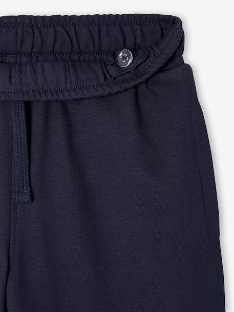 Boys' wide-leg joggers navy blue 