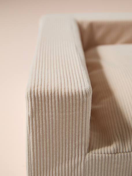 Corduroy medium dog sofa ecru 