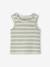 Striped organic cotton tank top for baby boys striped white 