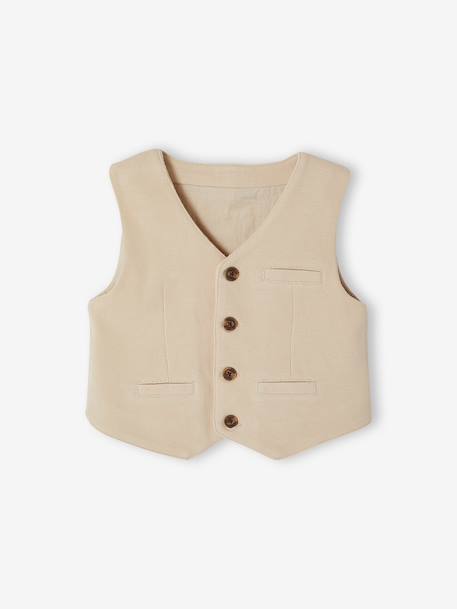 4-piece ceremony set for baby boys beige 