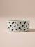 Ceramic Dog Bowl, FAMILY camel+printed white+striped pink 