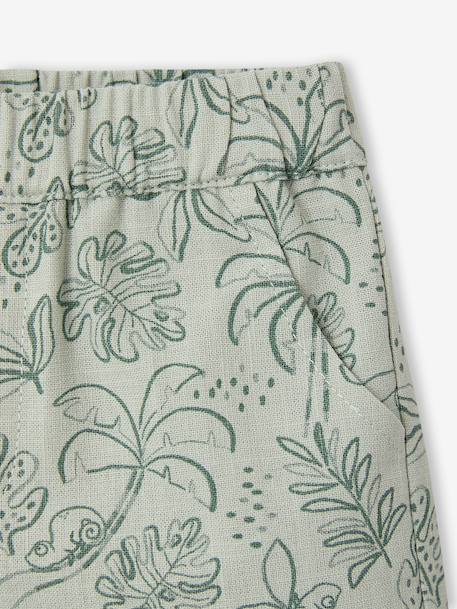 Baby boy shirt and short set sage green 