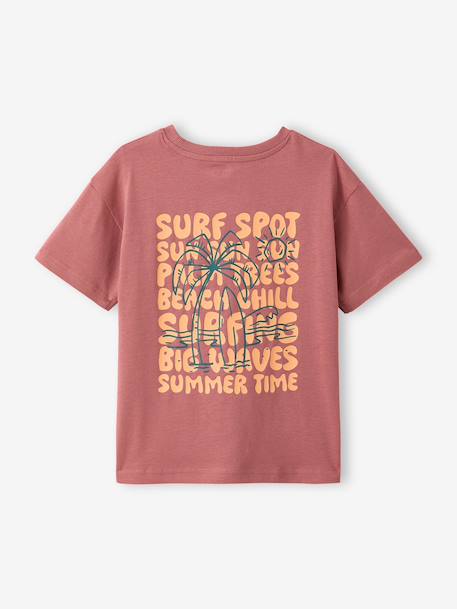 T-shirt with motif on front and back for boys dusky pink+ocean blue+sky blue+white 