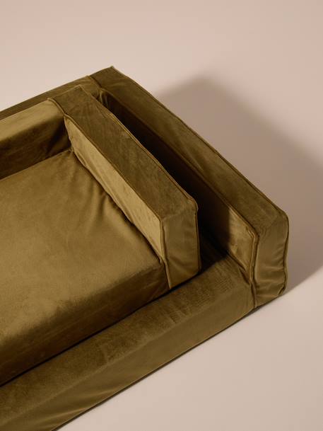Medium velvet dog sofa bronze 