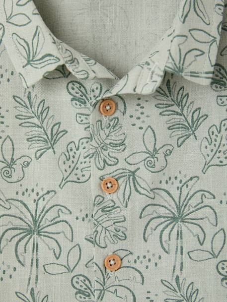Baby boy shirt and short set sage green 