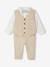 4-piece ceremony set for baby boys beige 