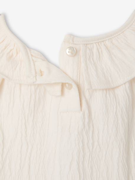 Girl's sleeveless t-shirt ecru 