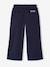 Boys' wide-leg joggers navy blue 