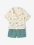 Boy's shirt and short set emerald green 