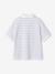 Striped short-sleeved polo shirt for boys ecru 