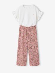 Girls-Girl's T-shirt and wide-leg trouser set