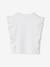 Short-sleeved frill t-shirt for girls ecru 