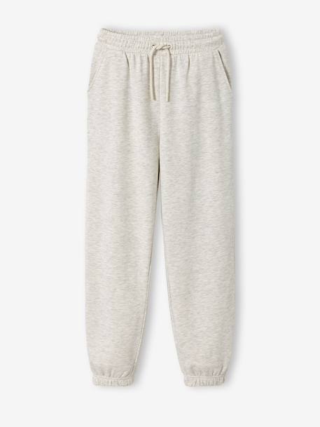 Girl's loose joggers marl grey 