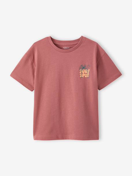 T-shirt with motif on front and back for boys dusky pink+ocean blue+sky blue+white 