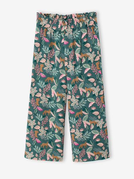 Girl's T-shirt and wide-leg trouser set blush+ecru 