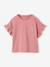 Girl's T-shirt and wide-leg trouser set blush+ecru 