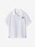 Striped short-sleeved polo shirt for boys ecru 